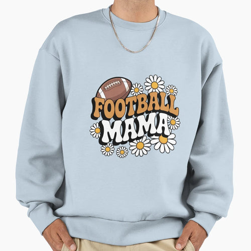 Groovy Football Mama Mom Autumn Fall Sweatshirt - Unique Graphic Men Women - T-Shirt, Sweatshirt, Hoodie