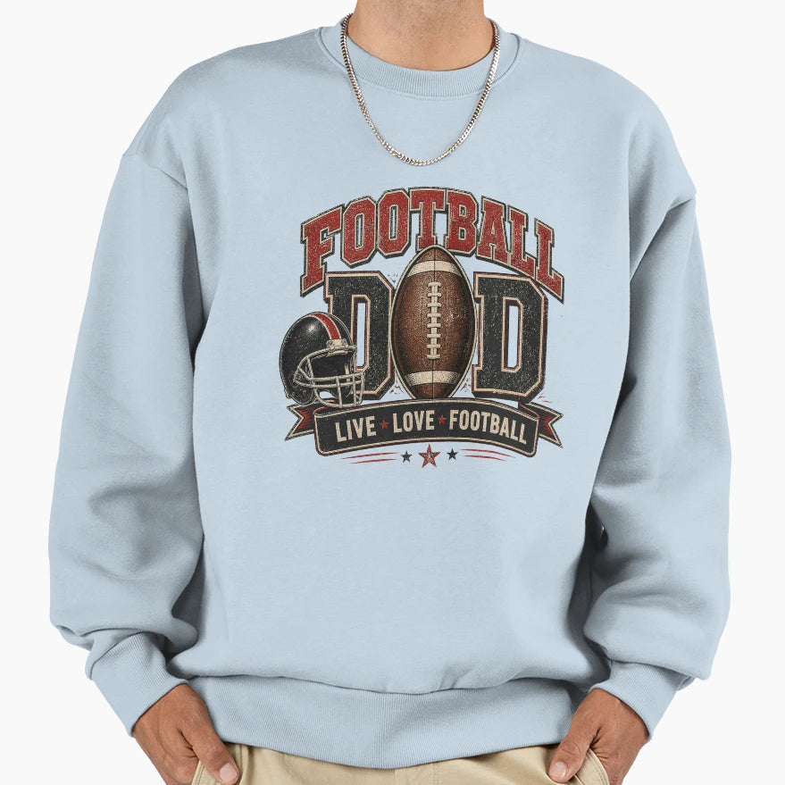 Football Dad Game Day Sweatshirt - Trendy Graphic Unisex - T-Shirt, Sweatshirt, Hoodie