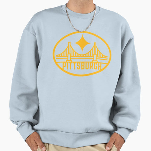 Pittsburgh City Bridge Pride T-Shirt - Fun Novelty Design for Adults - T-Shirt, Sweatshirt, Hoodie