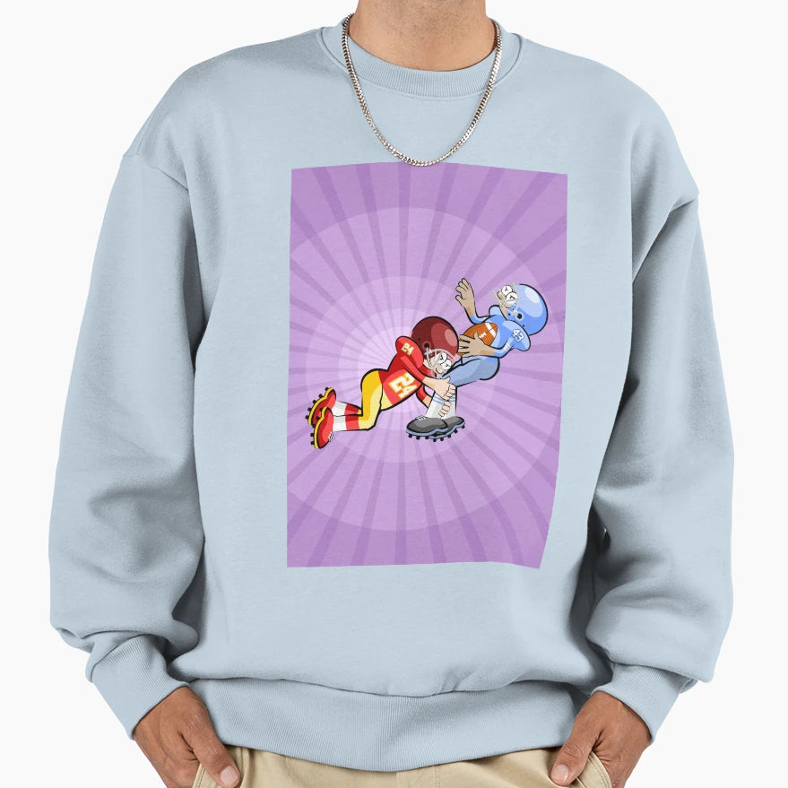 American Football Player Grabs Sweatshirt - Aesthetic Graphic for Adults - T-Shirt, Sweatshirt, Hoodie