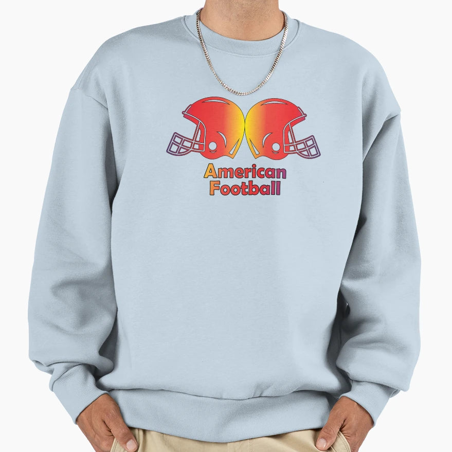 Colorful American Football Helmet Sweatshirt - Custom Art Print for Adults - T-Shirt, Sweatshirt, Hoodie