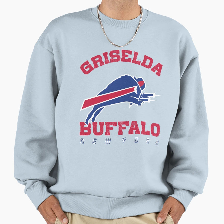 Gris Buffalo Sweatshirt - Trendy Graphic for Adults - T-Shirt, Sweatshirt, Hoodie