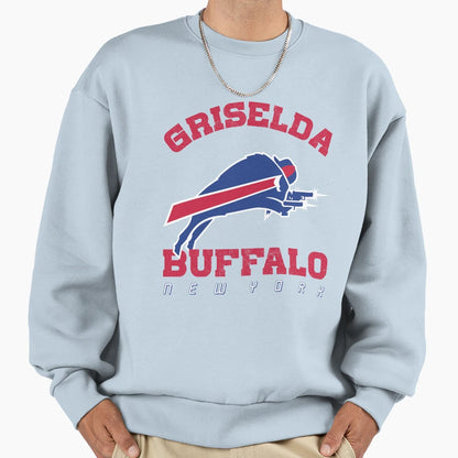 Gris Buffalo Sweatshirt - Trendy Graphic for Adults - T-Shirt, Sweatshirt, Hoodie