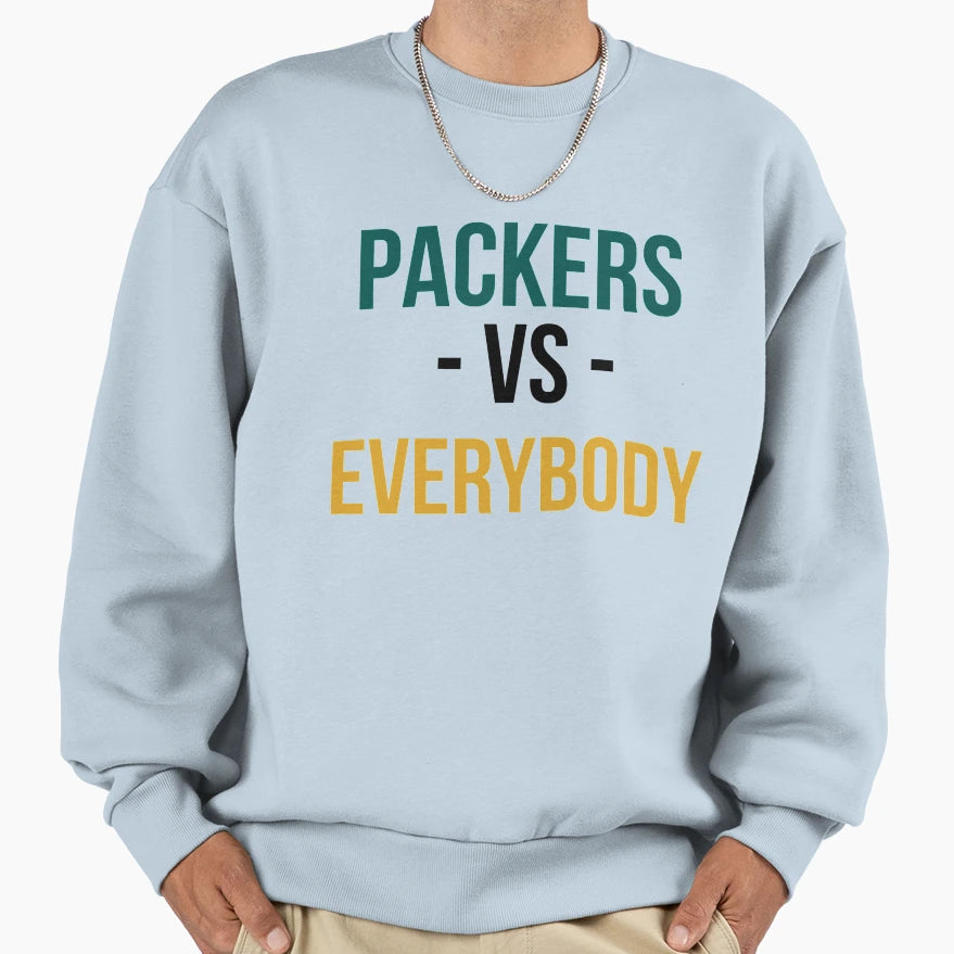 Green Bay Vs Everybody Sweatshirt - Minimalist Print Unisex - T-Shirt, Sweatshirt, Hoodie
