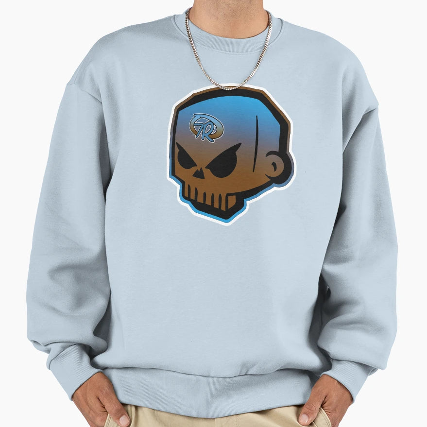 7Rock Skull B B Clear Sweatshirt - Custom Art Print Men Women - T-Shirt, Sweatshirt, Hoodie