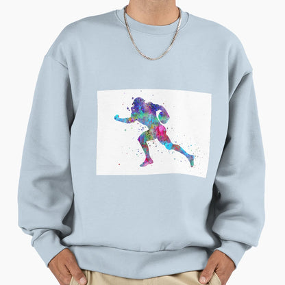 American Football Player Watercolor Sweatshirt - Custom Art Print Unisex - T-Shirt, Sweatshirt, Hoodie