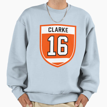 Clarke 16 Emblem Sweatshirt - Fun Novelty Design for Adults - T-Shirt, Sweatshirt, Hoodie