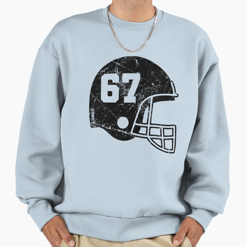 6 7 Football Helmet Sweatshirt - Aesthetic Graphic for Adults - T-Shirt, Sweatshirt, Hoodie