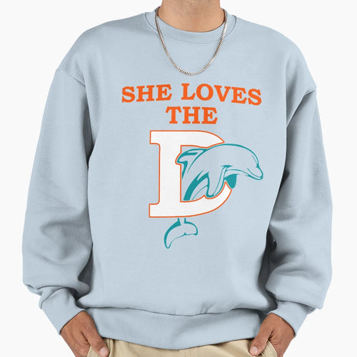 Miami Football Sunny She Loves Miami D Sweatshirt - Custom Art Print Unisex - T-Shirt, Sweatshirt, Hoodie