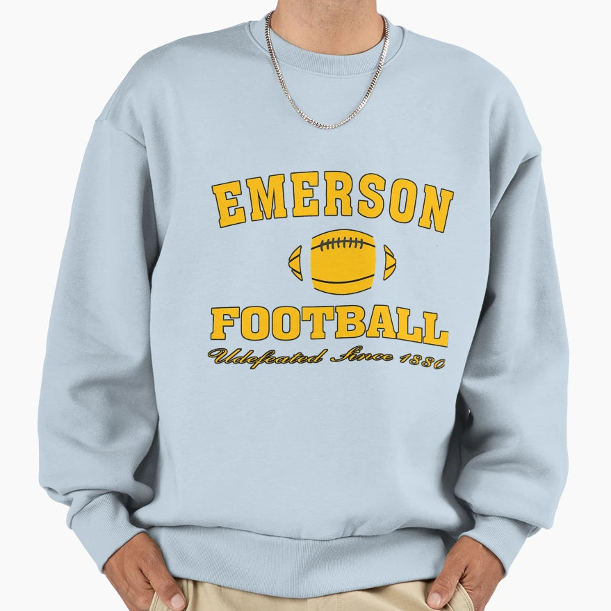 Emerson Football Undefeated College Sweatshirt - Unique Graphic for Adults - T-Shirt, Sweatshirt, Hoodie