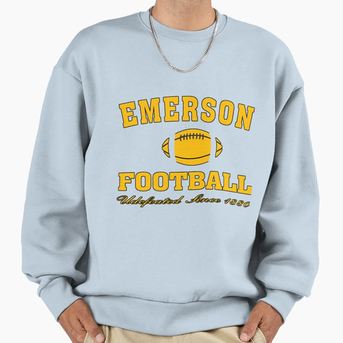 Emerson Football Undefeated College Sweatshirt - Unique Graphic for Adults - T-Shirt, Sweatshirt, Hoodie