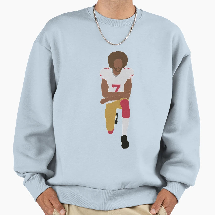Kneeling Kaepernick Sweatshirt - Custom Art Print for Adults - T-Shirt, Sweatshirt, Hoodie