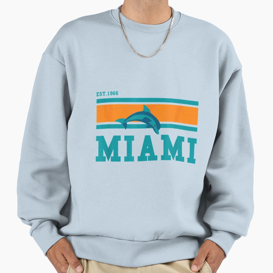 Miami Sports Team Est 1966 Athletic Sweatshirt - Unique Graphic Unisex - T-Shirt, Sweatshirt, Hoodie