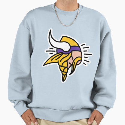 Art Minnesota Vikings Sweatshirt - Novelty Apparel for Adults - T-Shirt, Sweatshirt, Hoodie