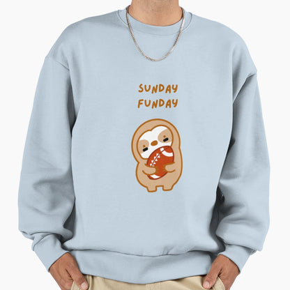 Super Bowl Sunday Funday Football Sweatshirt - Graphic Print Men Women - T-Shirt, Sweatshirt, Hoodie