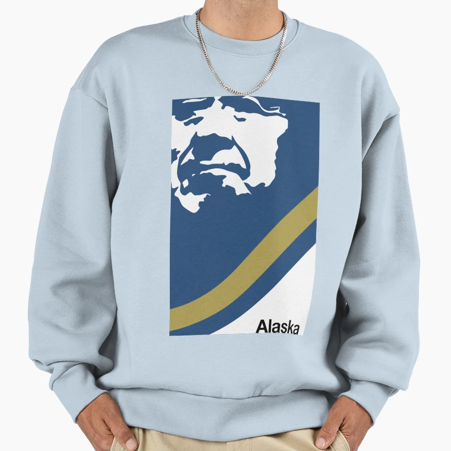 Alaska Airlines Livery Abstracted Sweatshirt - Unique Graphic for Adults - T-Shirt, Sweatshirt, Hoodie