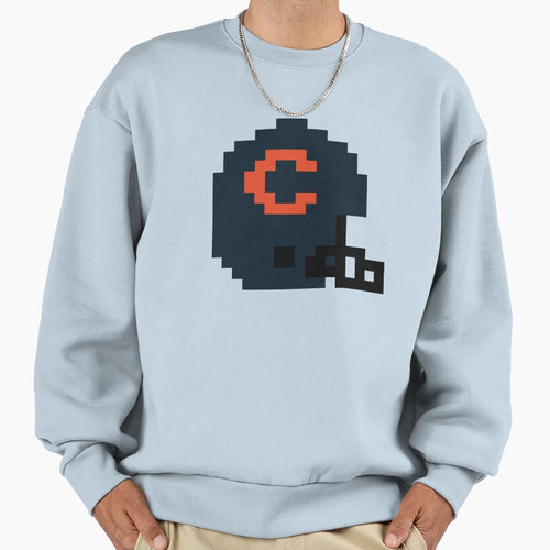 8 Bit 8 Bit Chicago Bears Helmet Team Sweatshirt - Unique Graphic Unisex - T-Shirt, Sweatshirt, Hoodie