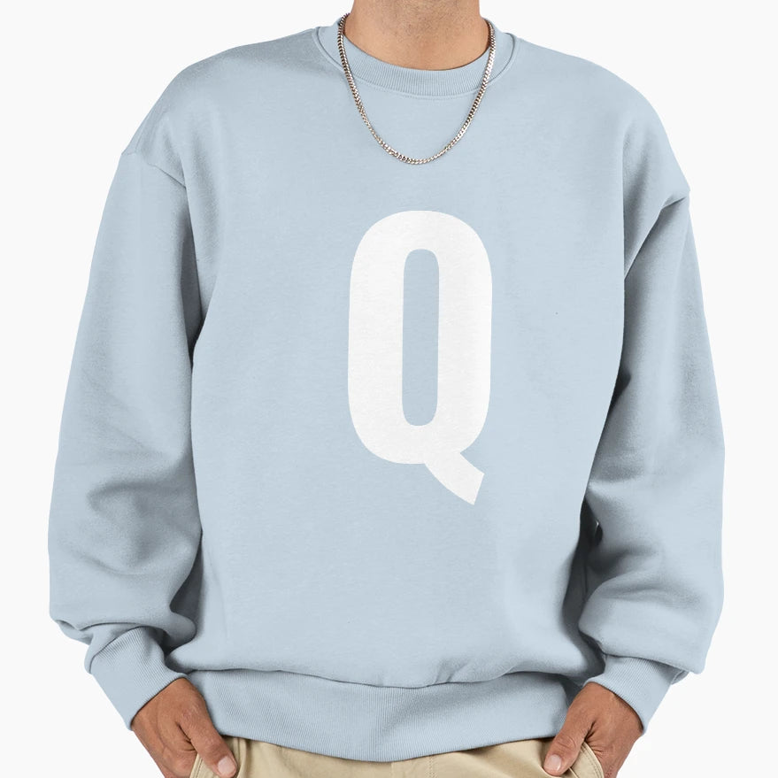 Q Letter Abc Letter Q Sweatshirt - Fun Novelty Design for Adults - T-Shirt, Sweatshirt, Hoodie