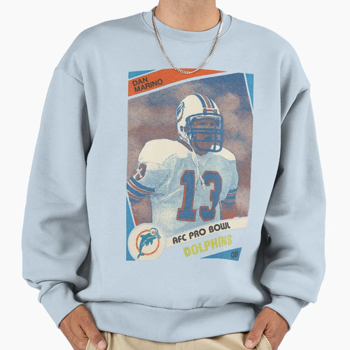 Dan Marino 13 Football Card Art Sweatshirt - Unique Graphic Men Women - T-Shirt, Sweatshirt, Hoodie