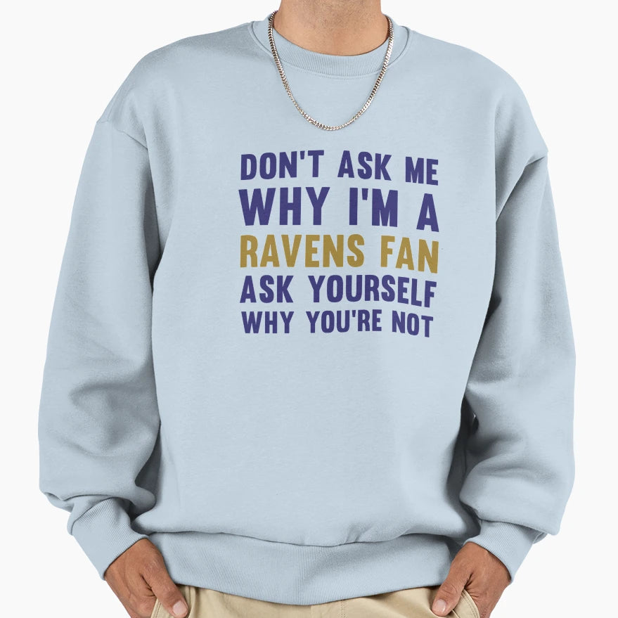 Ravens Fan Sweatshirt - Streetwear Style for Adults - T-Shirt, Sweatshirt, Hoodie