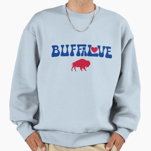 Buffalove Standing Buffalo Sweatshirt - Trendy Graphic Unisex - T-Shirt, Sweatshirt, Hoodie