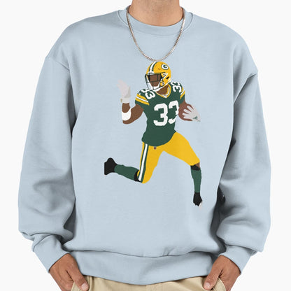 Aaron Jones Wisconsin Sweatshirt - Graphic Print Unisex - T-Shirt, Sweatshirt, Hoodie
