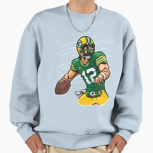Rodgers Qb Yellow Sweatshirt - Casual Everyday Wear Unisex - T-Shirt, Sweatshirt, Hoodie