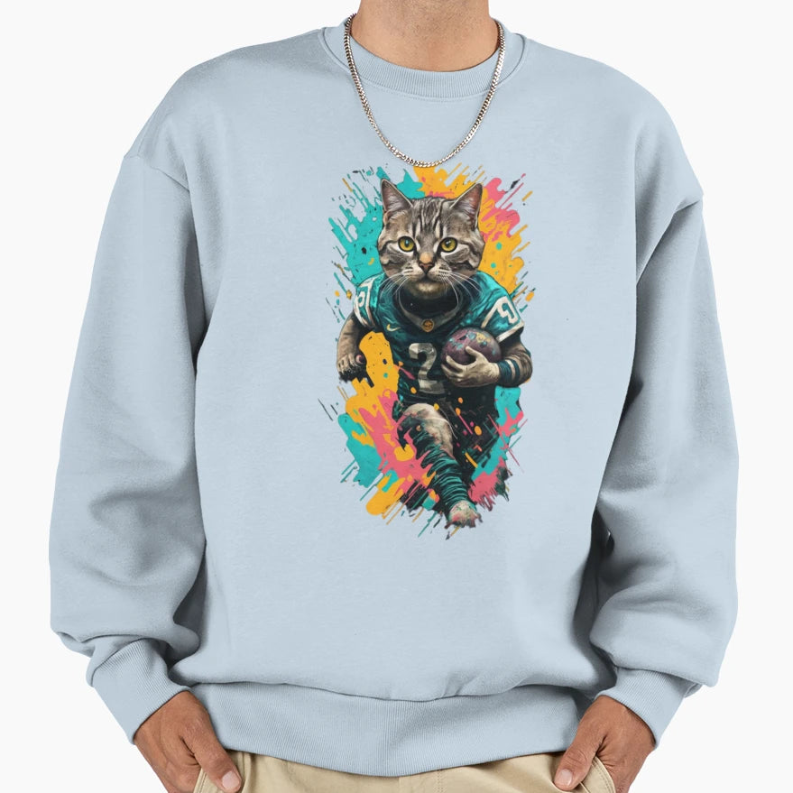 Football Player Sweatshirt - Fun Novelty Design Unisex - T-Shirt, Sweatshirt, Hoodie