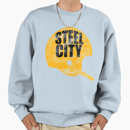 Pittsburgh Steel City Football Helmet T-Shirt - Graphic Print for Adults - T-Shirt, Sweatshirt, Hoodie