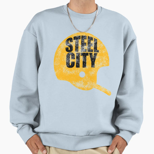 Pittsburgh Steel City Football Helmet T-Shirt - Graphic Print for Adults - T-Shirt, Sweatshirt, Hoodie