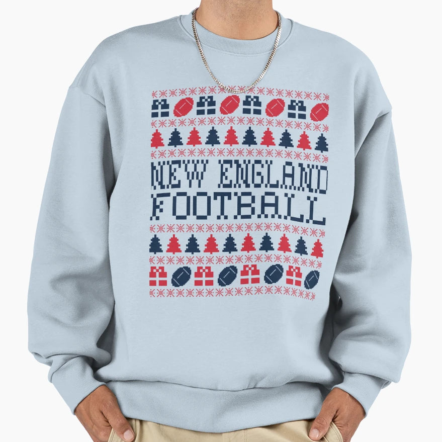 New England Football Holiday Sweatshirt - Unique Graphic Men Women - T-Shirt, Sweatshirt, Hoodie