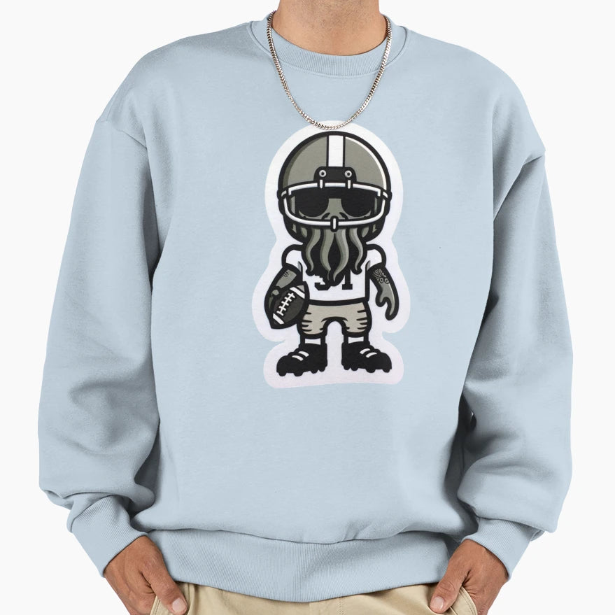 Cthulhu Football Player Sweatshirt - Casual Everyday Wear Men Women - T-Shirt, Sweatshirt, Hoodie
