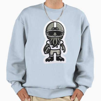 Cthulhu Football Player Sweatshirt - Casual Everyday Wear Men Women - T-Shirt, Sweatshirt, Hoodie