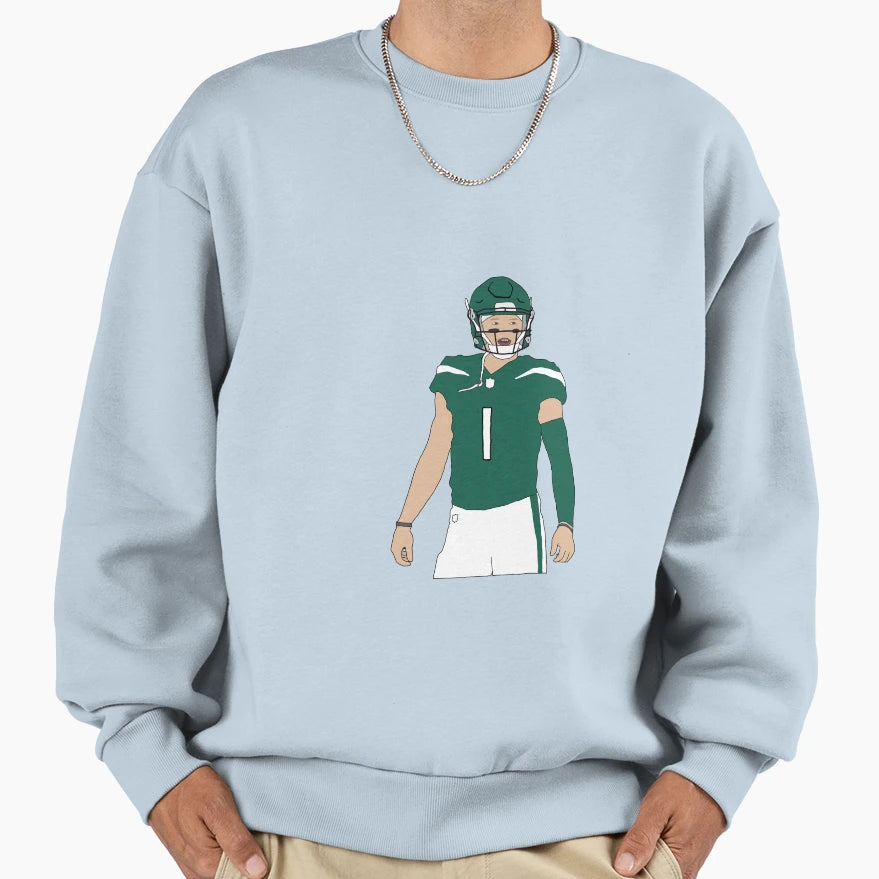 New York Jets Zach Wilson Sweatshirt - Unique Graphic Unisex - T-Shirt, Sweatshirt, Hoodie