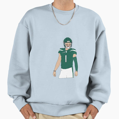 New York Jets Zach Wilson Sweatshirt - Unique Graphic Unisex - T-Shirt, Sweatshirt, Hoodie