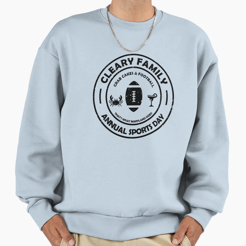 Cleary Family Football Sweatshirt - Minimalist Print for Adults - T-Shirt, Sweatshirt, Hoodie