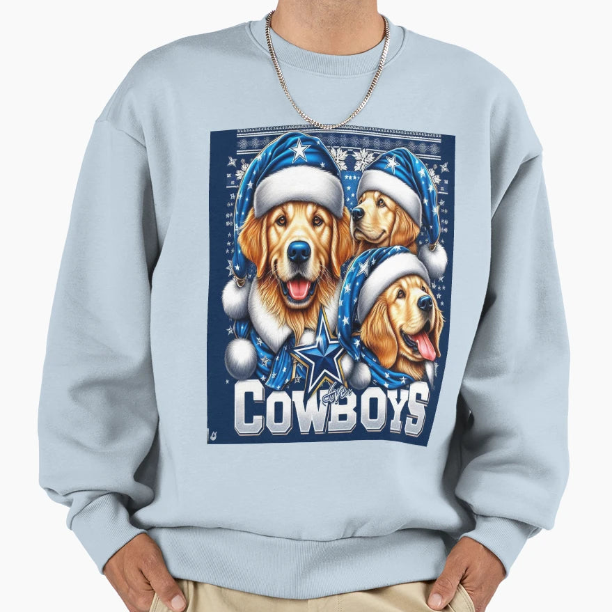 Cowboys Golden Retriever Sweatshirt - Trendy Graphic Men Women - T-Shirt, Sweatshirt, Hoodie
