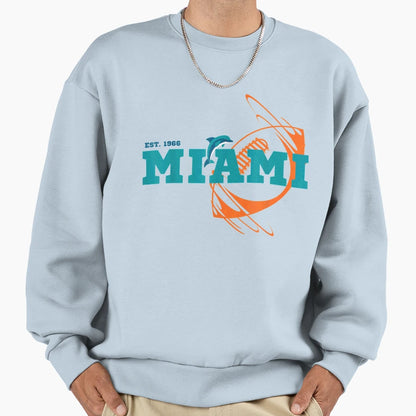 Miami Est 1966 Sports Team Novelty T-Shirt - Fun Novelty Design for Adults - T-Shirt, Sweatshirt, Hoodie