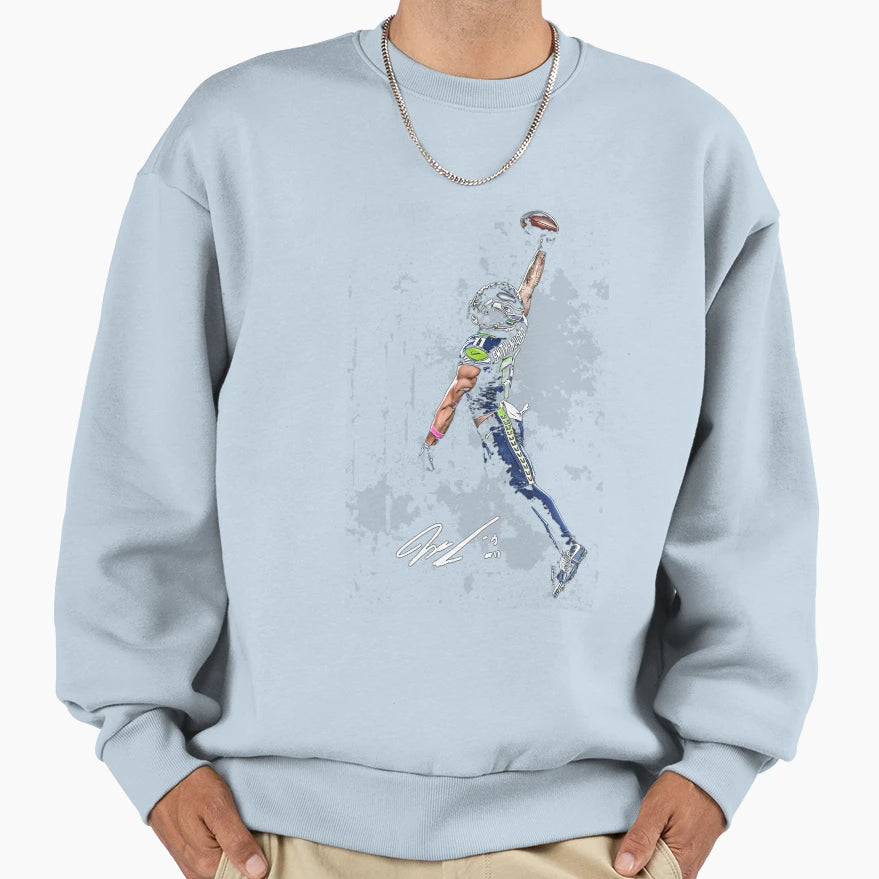 Jaxon Smith Njigba Posterized Sweatshirt - Aesthetic Graphic Men Women - T-Shirt, Sweatshirt, Hoodie