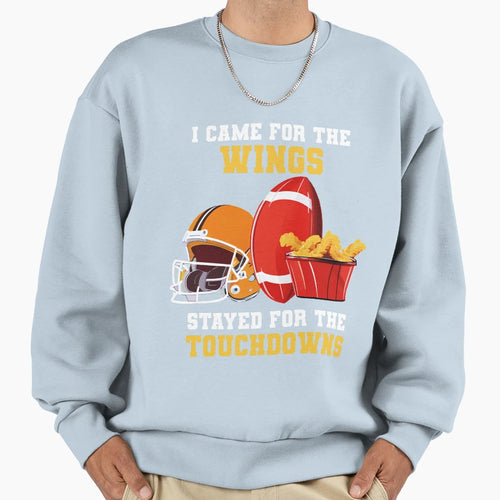 Funny Wings And Touchdown Lovers Sweatshirt - Novelty Apparel Men Women - T-Shirt, Sweatshirt, Hoodie