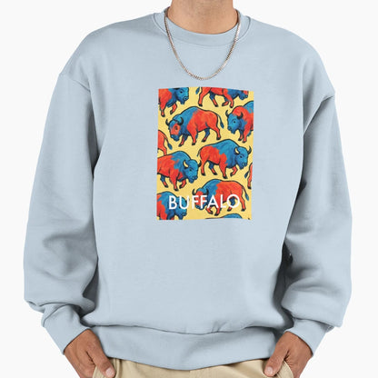 Buffalo Sweatshirt - Minimalist Print for Adults - T-Shirt, Sweatshirt, Hoodie