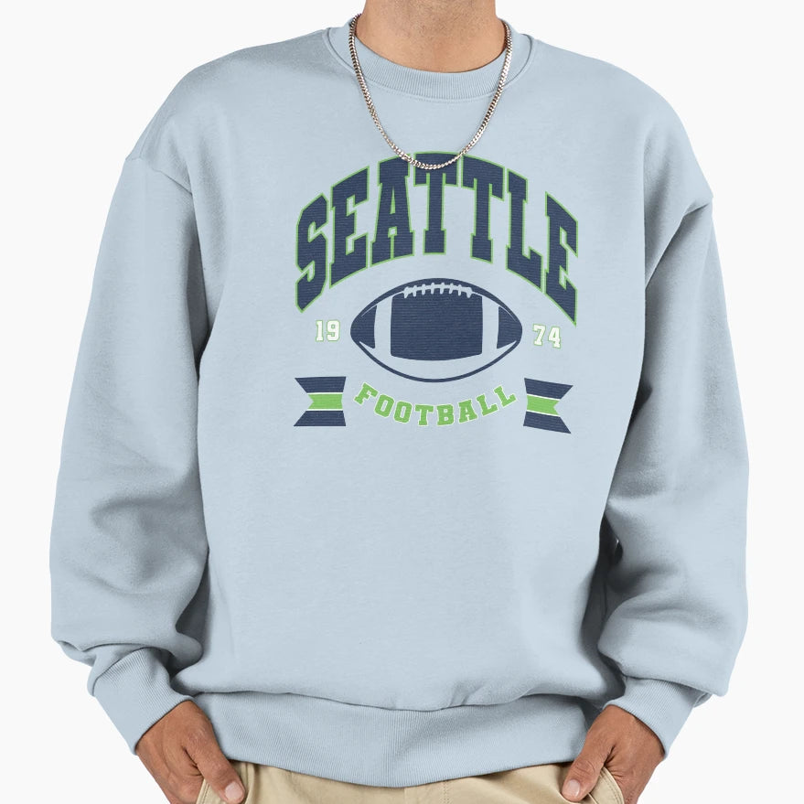 Seattle Football Seahawk Sweatshirt - Graphic Print for Adults - T-Shirt, Sweatshirt, Hoodie