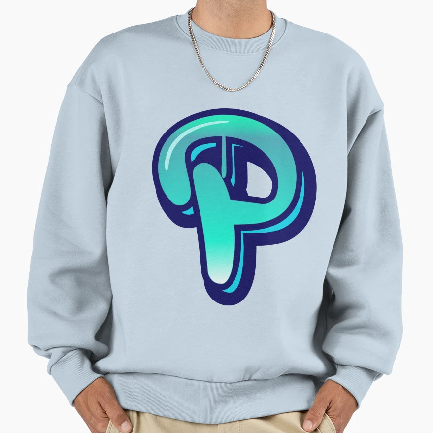 Alphabet P Graffiti Letters Letter Sweatshirt - Custom Art Print Men Women - T-Shirt, Sweatshirt, Hoodie
