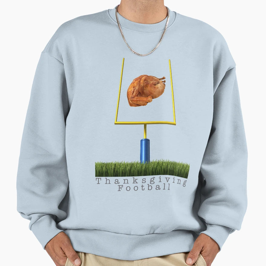 Funny American Thanksgiving Football Sweatshirt - Graphic Print Unisex - T-Shirt, Sweatshirt, Hoodie
