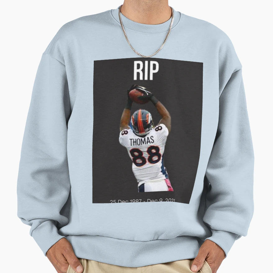 Rip Demaryius Thomas Sweatshirt - Graphic Print for Adults - T-Shirt, Sweatshirt, Hoodie