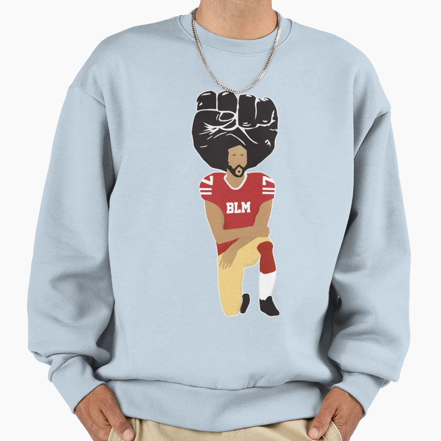 Kneeling Kaepernick Sweatshirt - Novelty Apparel for Adults - T-Shirt, Sweatshirt, Hoodie