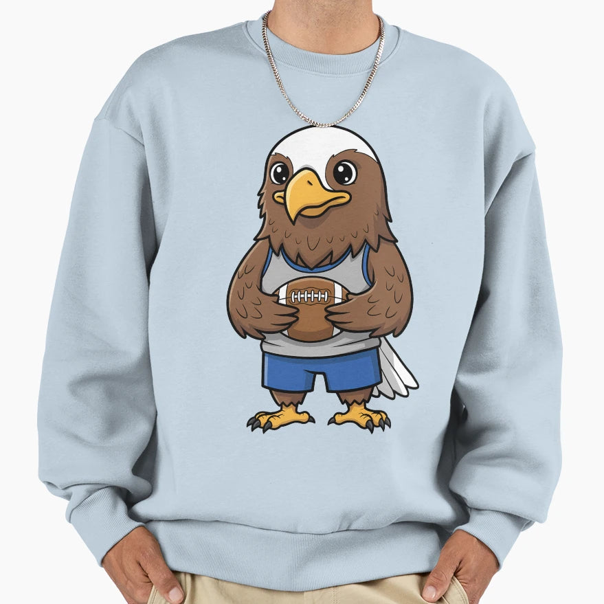 Eagle Football Mascot Sports Sweatshirt - Casual Everyday Wear Men Women - T-Shirt, Sweatshirt, Hoodie