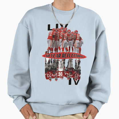 Chiefs Super Bowl Reflection Sweatshirt - Custom Art Print Men Women - T-Shirt, Sweatshirt, Hoodie