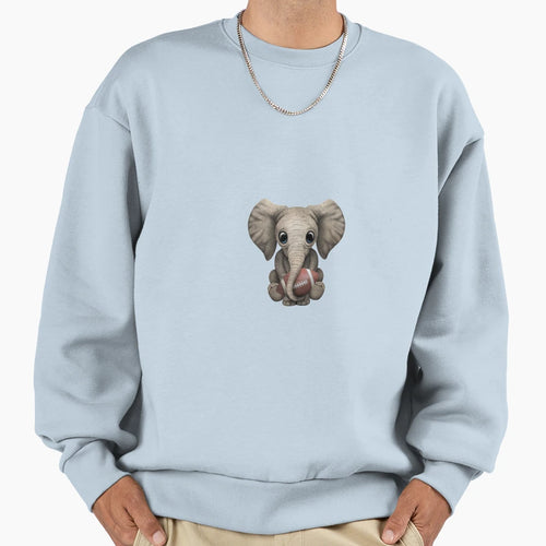 Elephant Playing Football Sweatshirt - Minimalist Print for Adults - T-Shirt, Sweatshirt, Hoodie