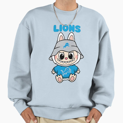 Cartoon Labubu Lions Fan Art Sweatshirt - Trendy Graphic for Adults - T-Shirt, Sweatshirt, Hoodie